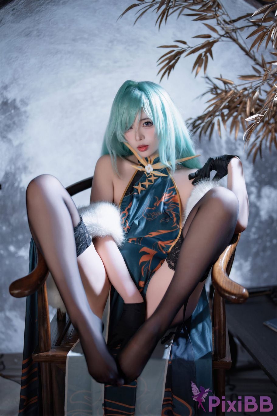 Cosplayer Senior Sister Xuan Xiao azur lane Moscow cheongsam PixiBB.COM 009