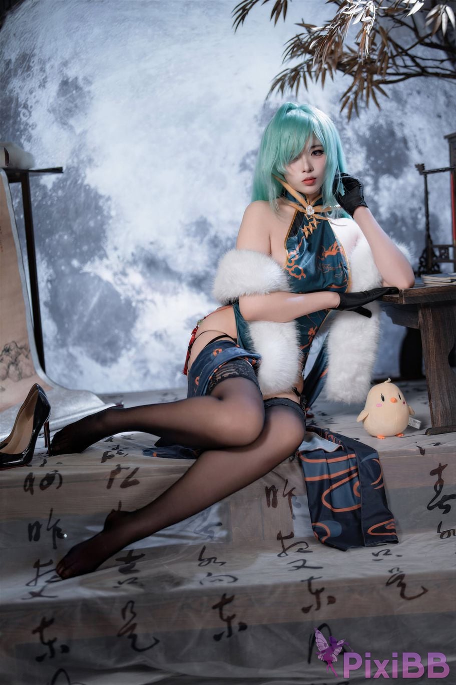 Cosplayer Senior Sister Xuan Xiao azur lane Moscow cheongsam PixiBB.COM 025