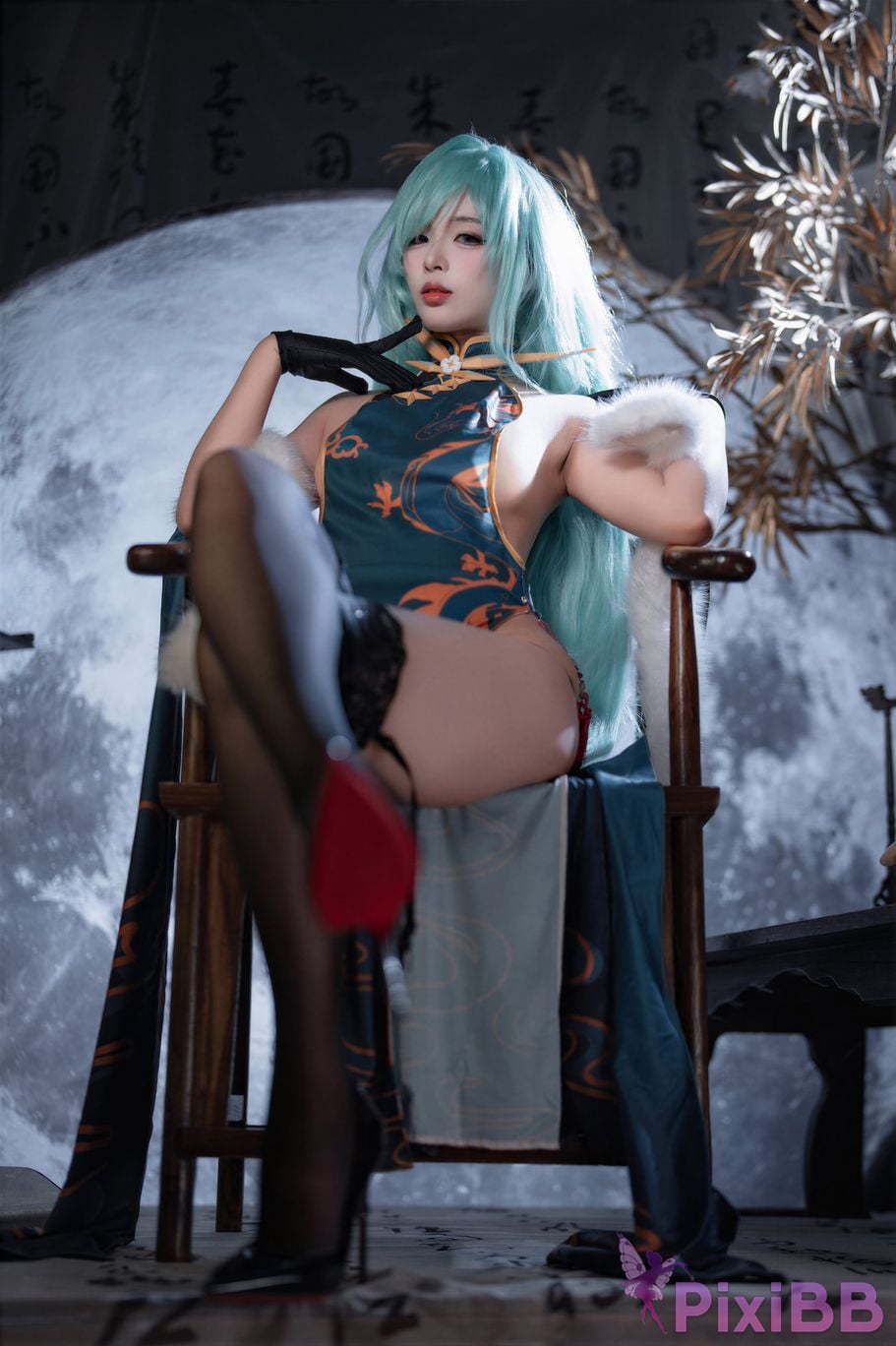 Cosplayer Senior Sister Xuan Xiao azur lane Moscow cheongsam PixiBB.COM 034