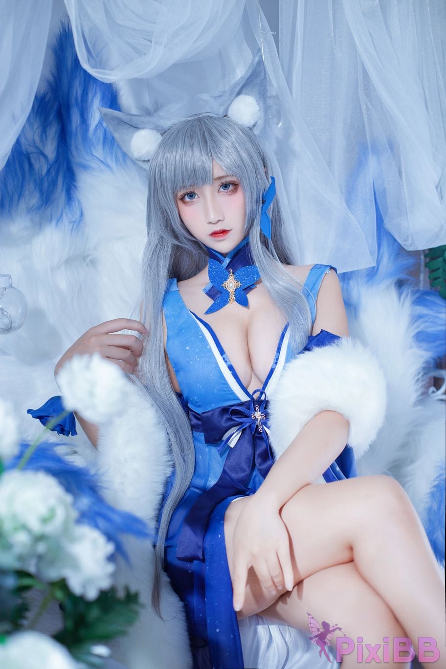 Cosplayer Jiuqu Jean azur lane Shinano dress PixiBB.COM 005