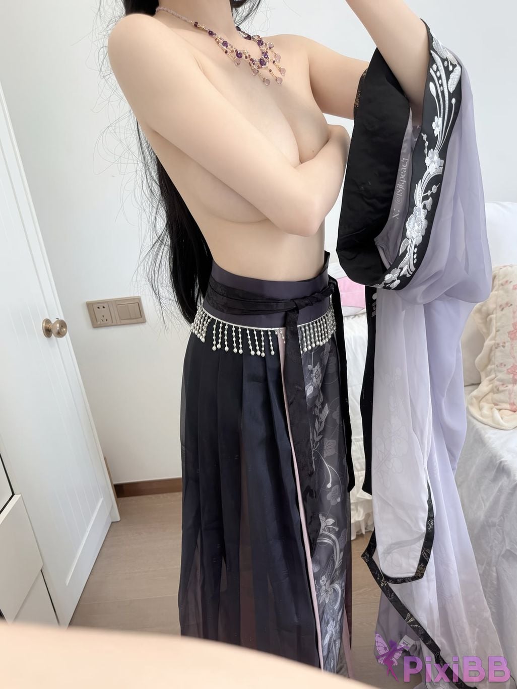 OtherXXX 18jkpeach Fairy peach a sweet JK Masturbating and squirting in black stockings PixiBB.COM 041