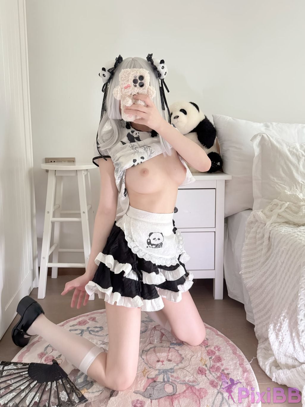 OtherXXX 18jkpeach Fairy peach a sweet JK Masturbating and squirting in black stockings PixiBB.COM 115