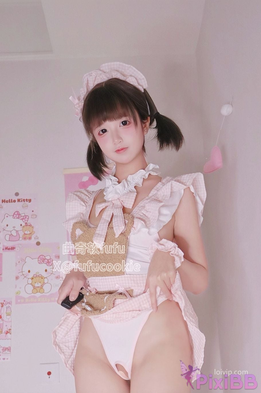 Cosplayer Cookie soft fufu Maid Bear PixiBB.COM 007