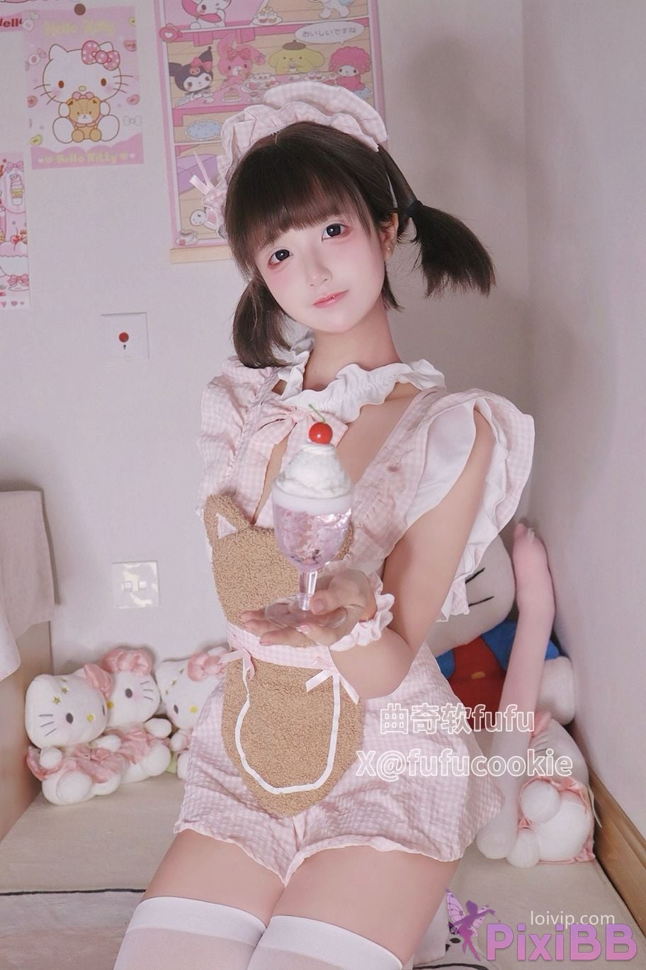 Cosplayer Cookie soft fufu Maid Bear PixiBB.COM 014