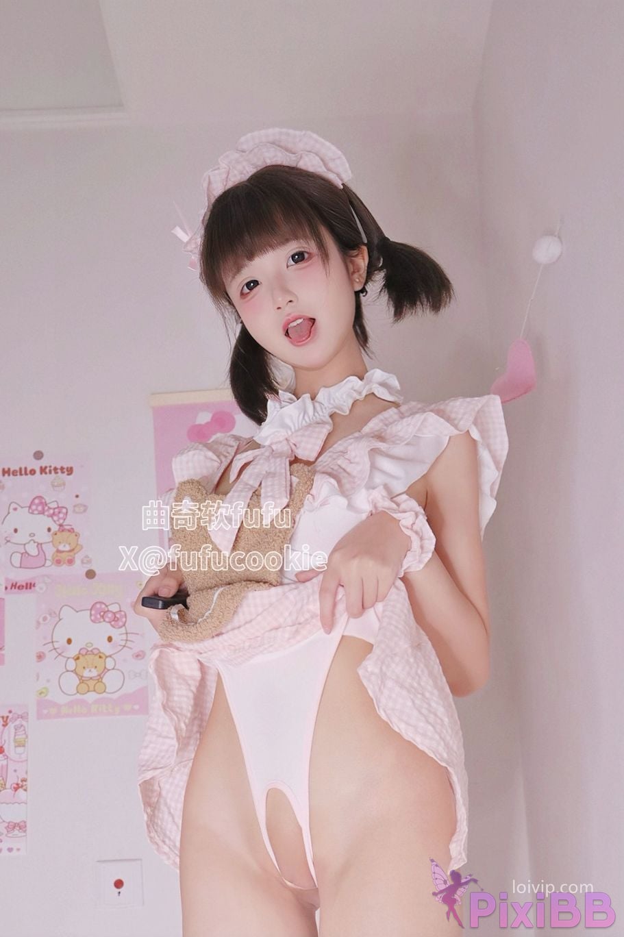 Cosplayer Cookie soft fufu Maid Bear PixiBB.COM 019