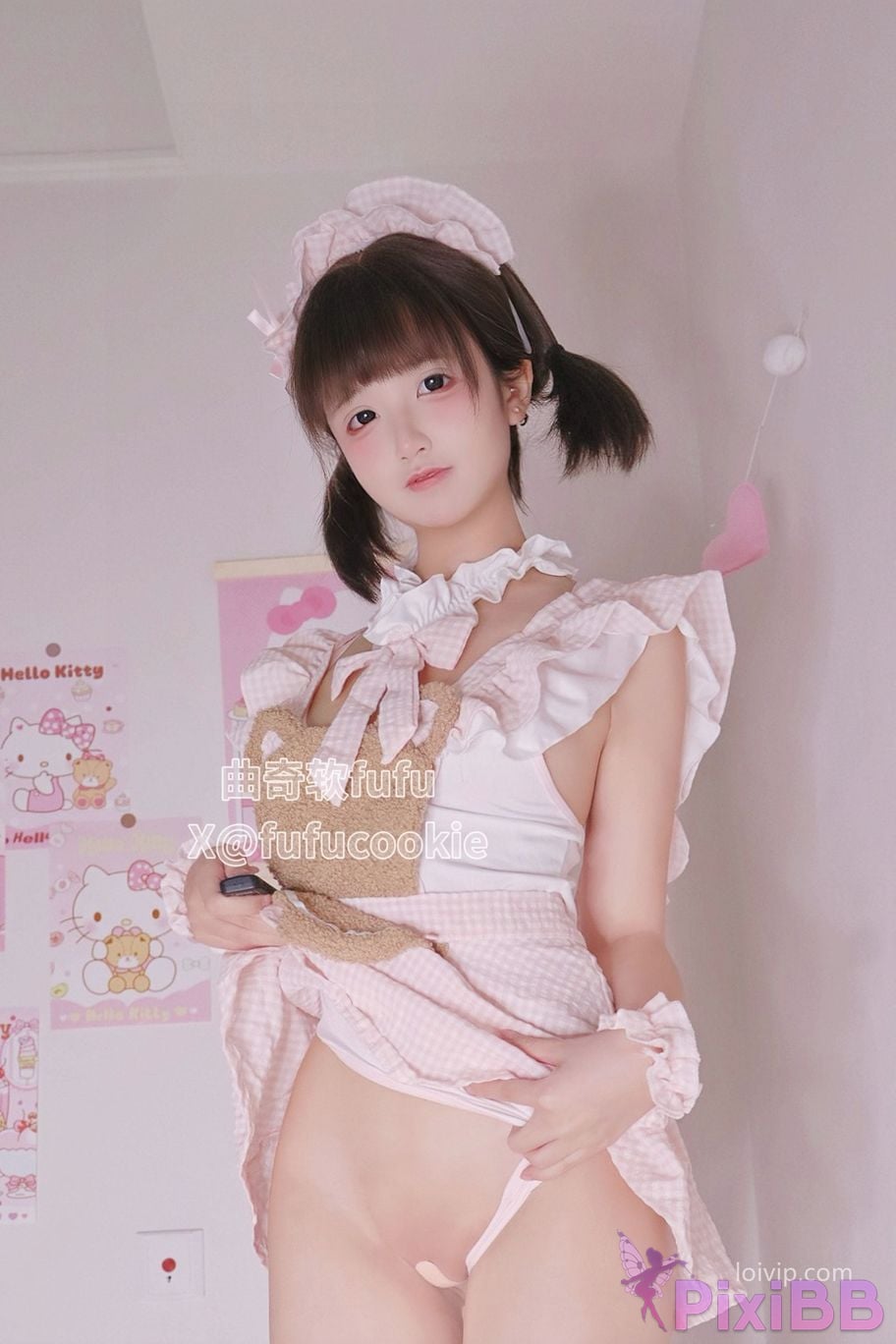 Cosplayer Cookie soft fufu Maid Bear PixiBB.COM 020