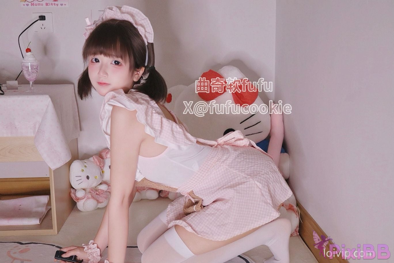 Cosplayer Cookie soft fufu Maid Bear PixiBB.COM 030