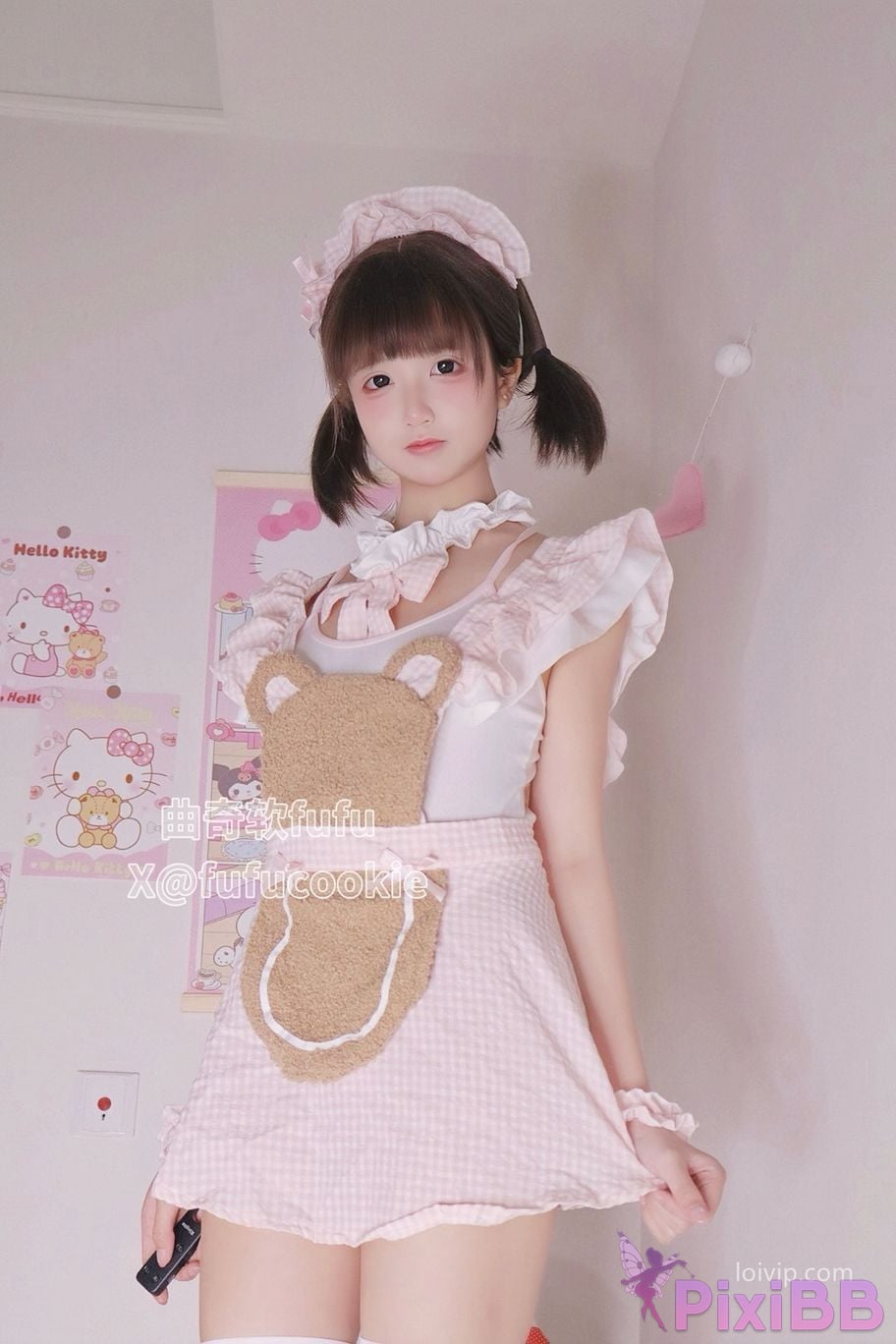 Cosplayer Cookie soft fufu Maid Bear PixiBB.COM 036
