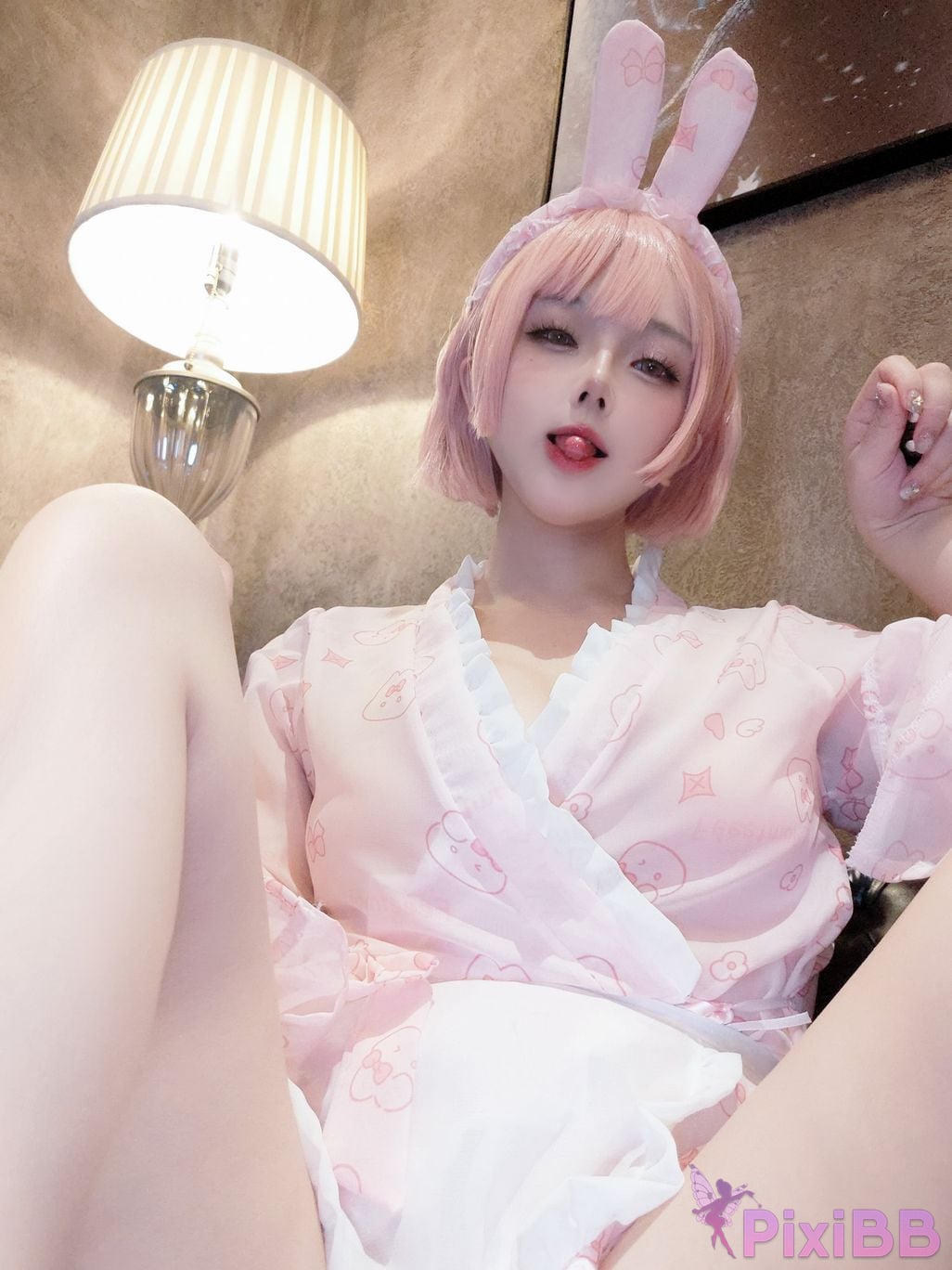 Cosplayer Hinajiao pink rabbit PixiBB.COM 005