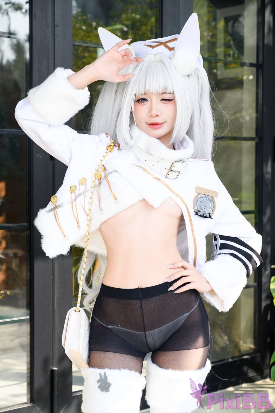 Cosplayer PoppaChan Nikke Blanc PixiBB.COM 001