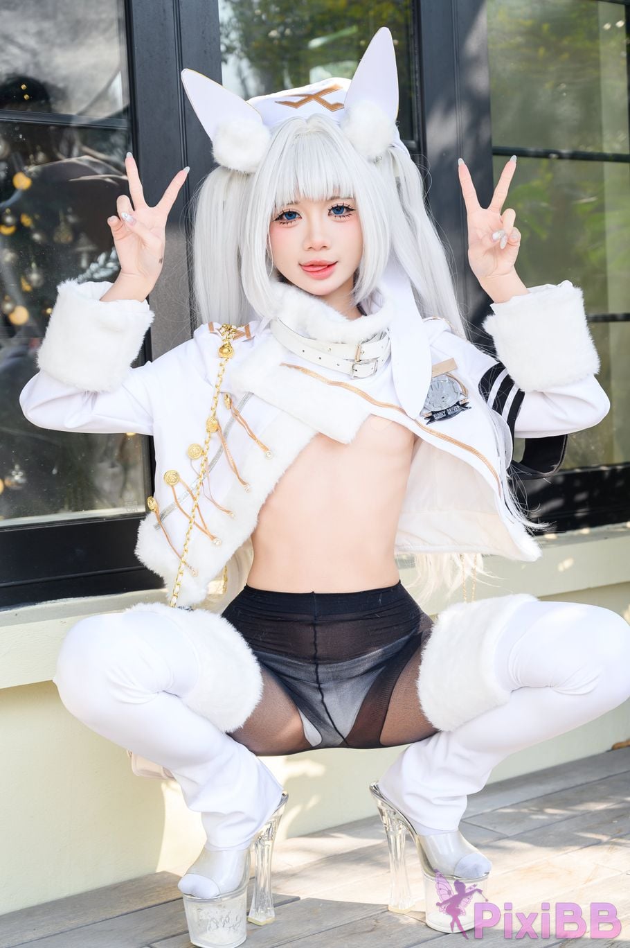 Cosplayer PoppaChan Nikke Blanc PixiBB.COM 008
