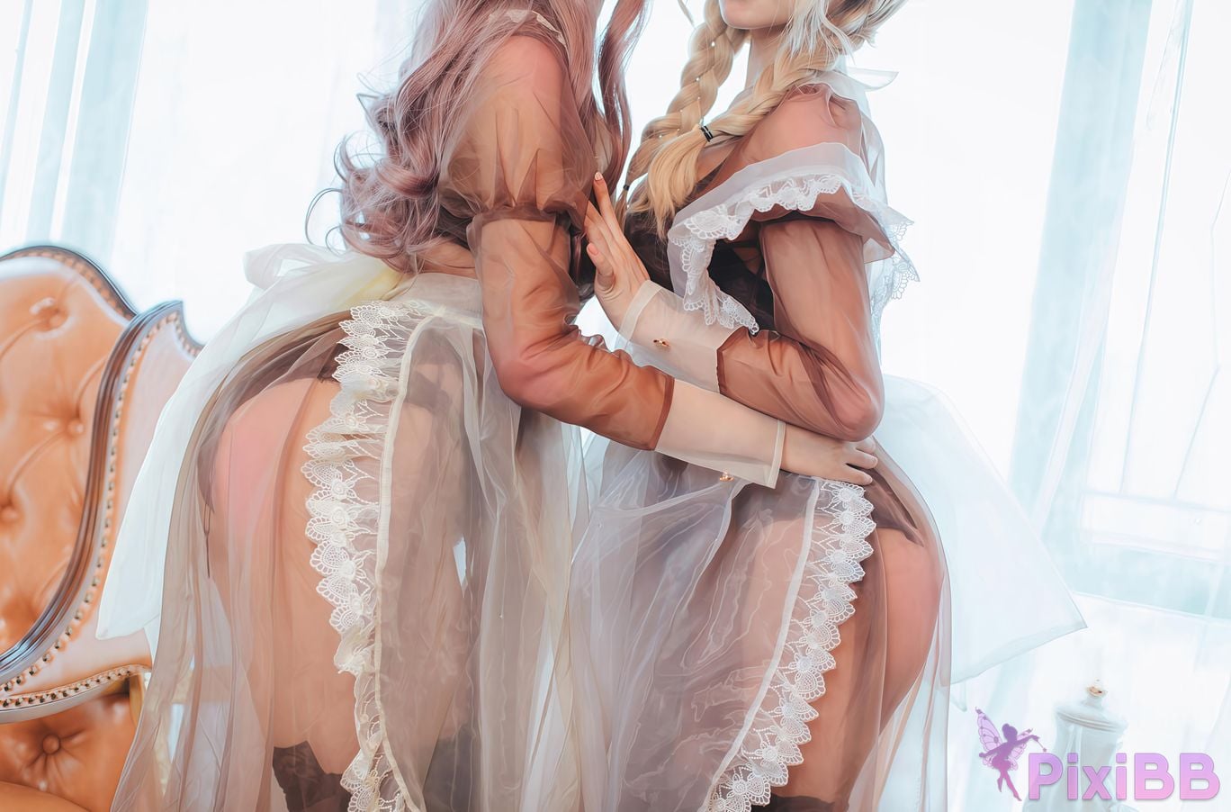 Cosplayer Mimi Hanyu A Thousand Catnip transparent maid PixiBB.COM 001