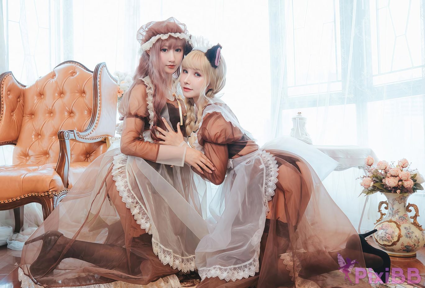 Cosplayer Mimi Hanyu A Thousand Catnip transparent maid PixiBB.COM 004
