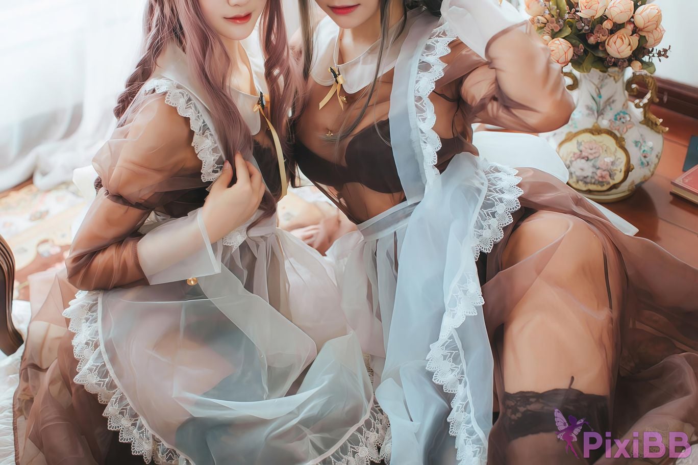 Cosplayer Mimi Hanyu A Thousand Catnip transparent maid PixiBB.COM 008
