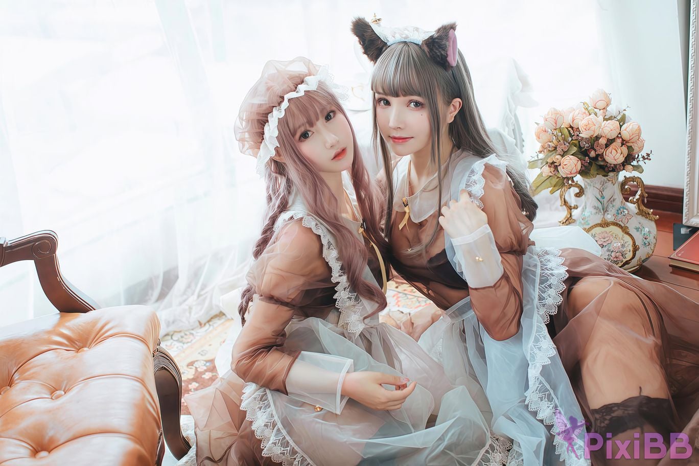 Cosplayer Mimi Hanyu A Thousand Catnip transparent maid PixiBB.COM 009