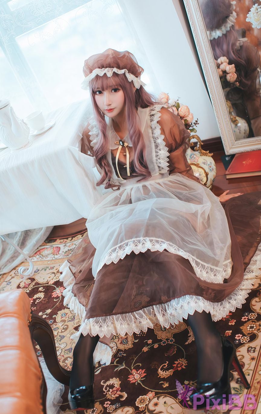 Cosplayer Mimi Hanyu A Thousand Catnip transparent maid PixiBB.COM 012