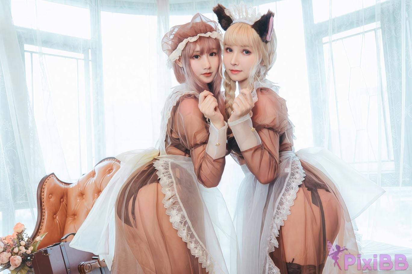 Cosplayer Mimi Hanyu A Thousand Catnip transparent maid PixiBB.COM 015