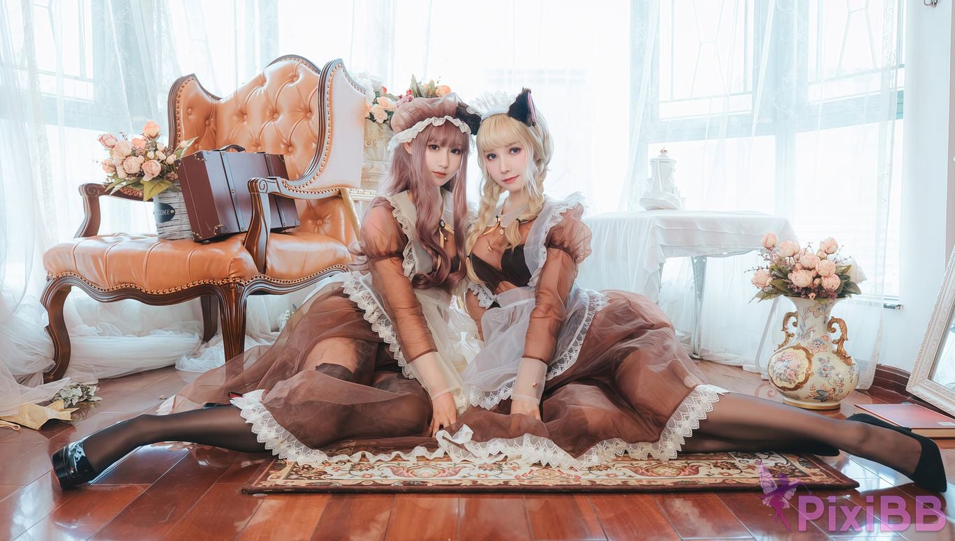 Cosplayer Mimi Hanyu A Thousand Catnip transparent maid PixiBB.COM 016