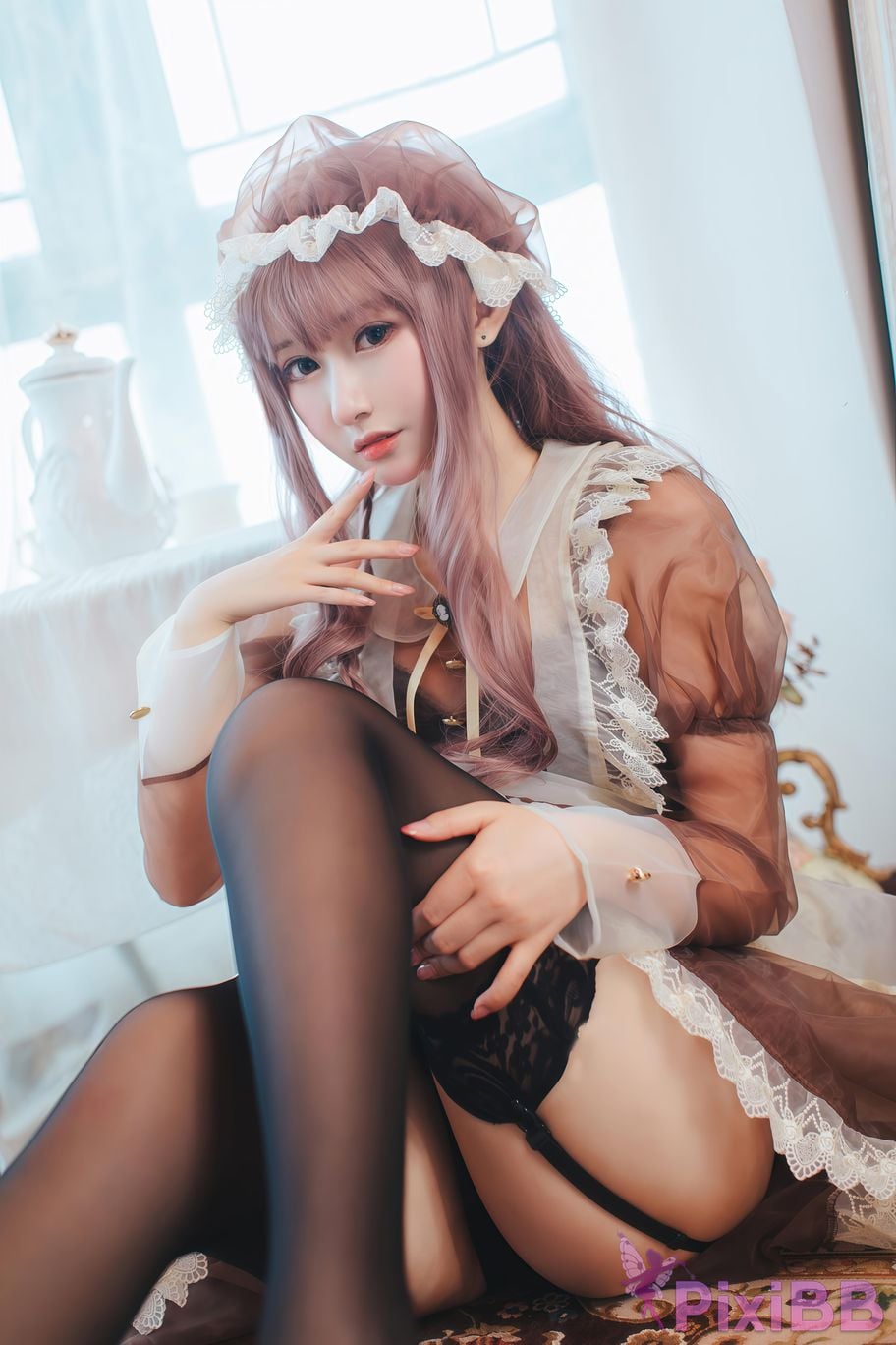 Cosplayer Mimi Hanyu A Thousand Catnip transparent maid PixiBB.COM 023