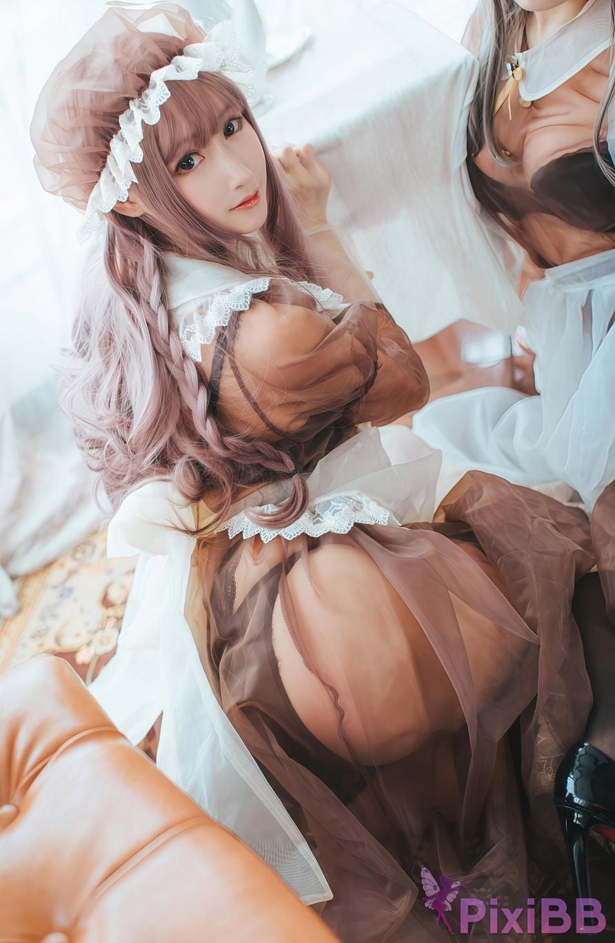 Cosplayer Mimi Hanyu A Thousand Catnip transparent maid PixiBB.COM 024