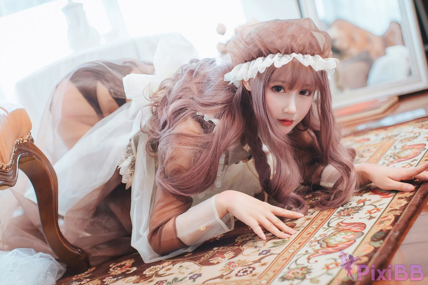 Cosplayer Mimi Hanyu A Thousand Catnip transparent maid PixiBB.COM 025