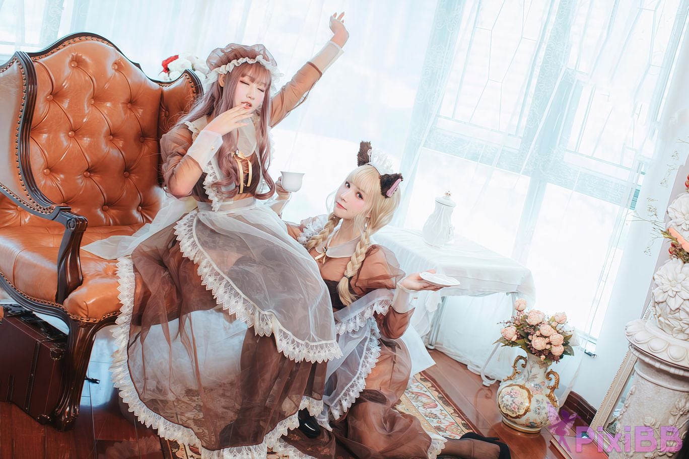 Cosplayer Mimi Hanyu A Thousand Catnip transparent maid PixiBB.COM 026
