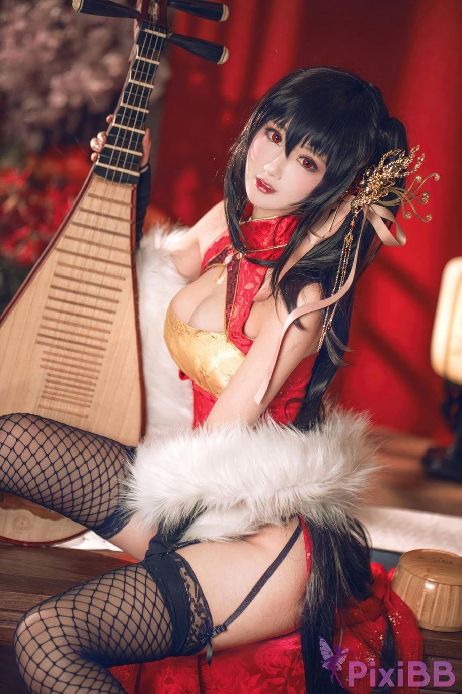 Cosplayer Mimi Hanyu azur lane Dafeng cheongsam PixiBB.COM 001