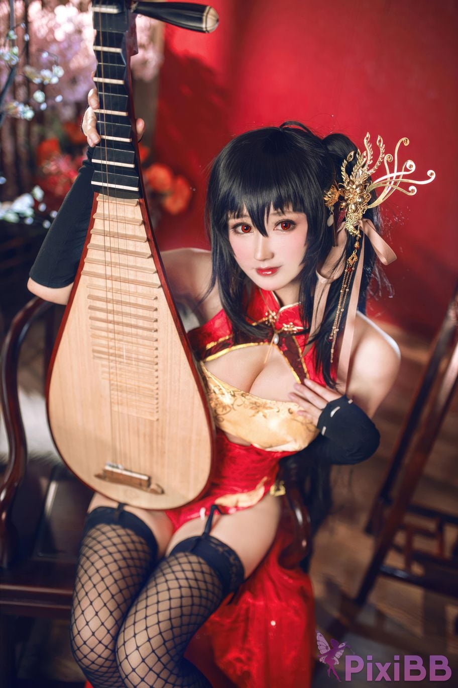 Cosplayer Mimi Hanyu azur lane Dafeng cheongsam PixiBB.COM 003