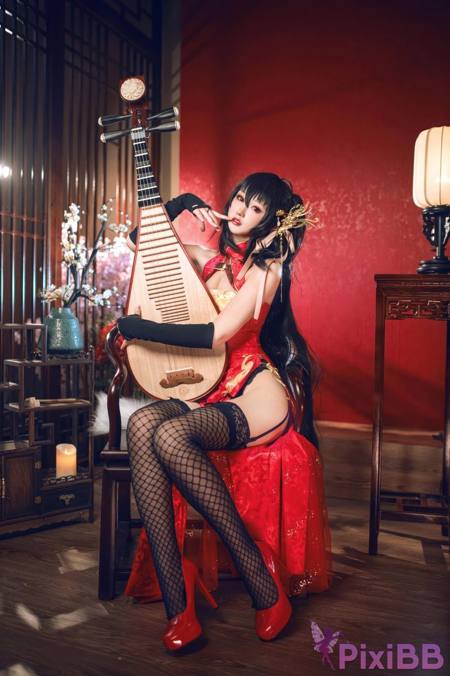 Cosplayer Mimi Hanyu azur lane Dafeng cheongsam PixiBB.COM 004