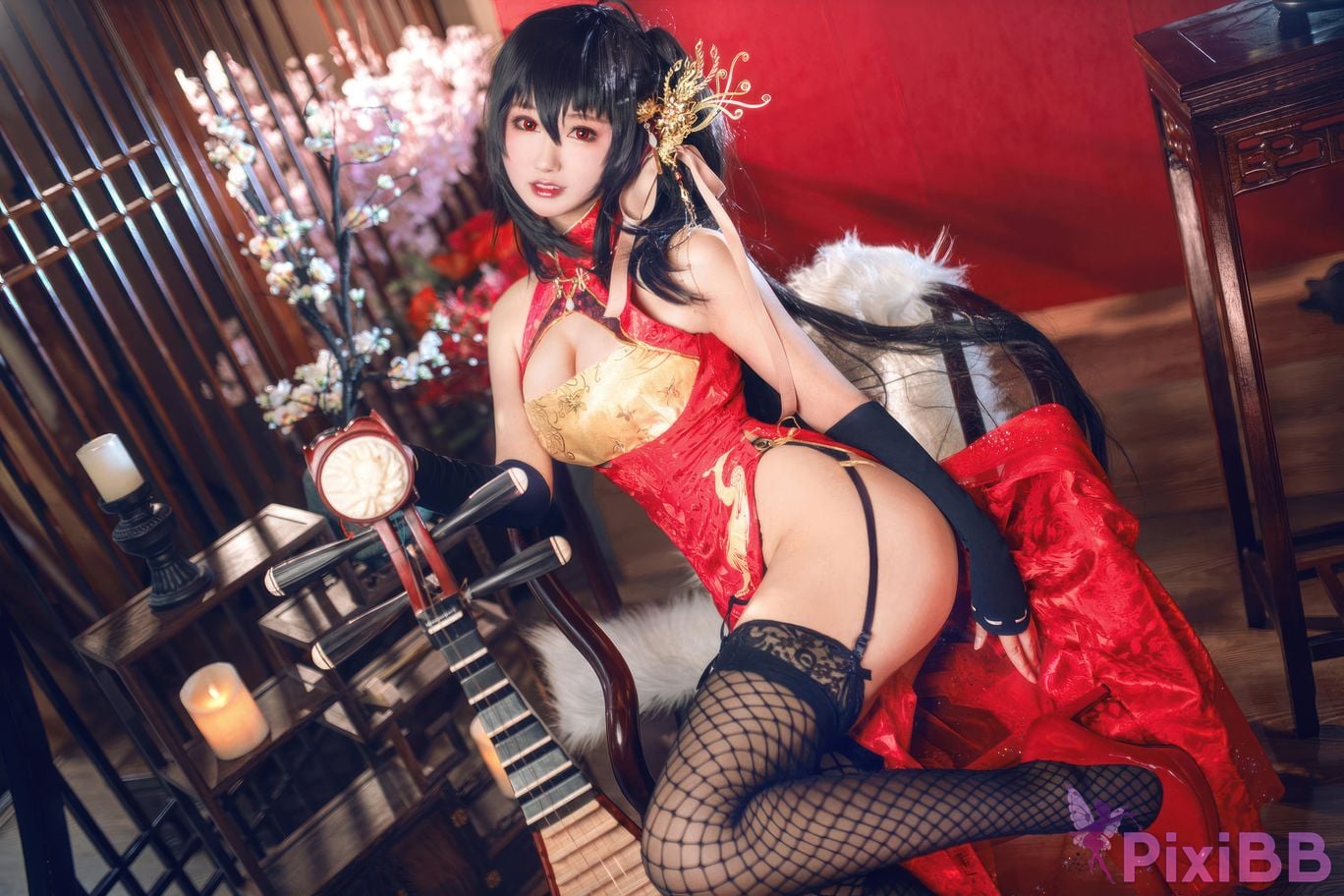 Cosplayer Mimi Hanyu azur lane Dafeng cheongsam PixiBB.COM 005