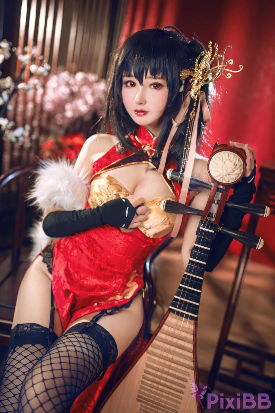 Cosplayer Mimi Hanyu azur lane Dafeng cheongsam PixiBB.COM 010