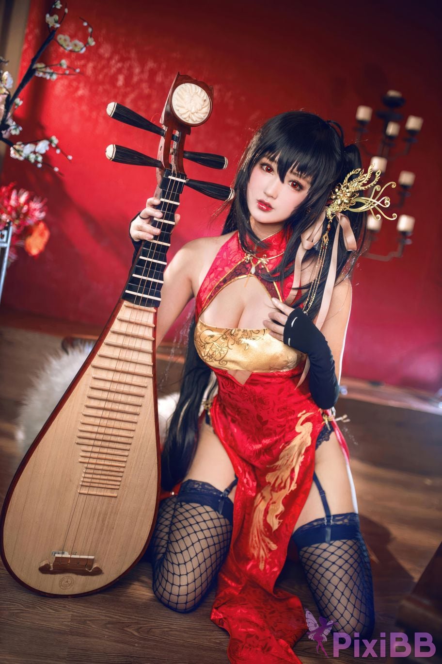Cosplayer Mimi Hanyu azur lane Dafeng cheongsam PixiBB.COM 011