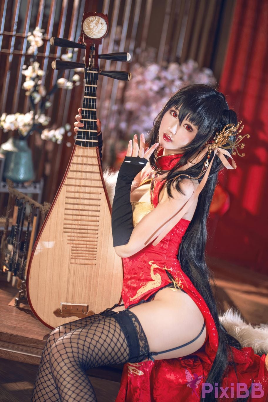 Cosplayer Mimi Hanyu azur lane Dafeng cheongsam PixiBB.COM 013