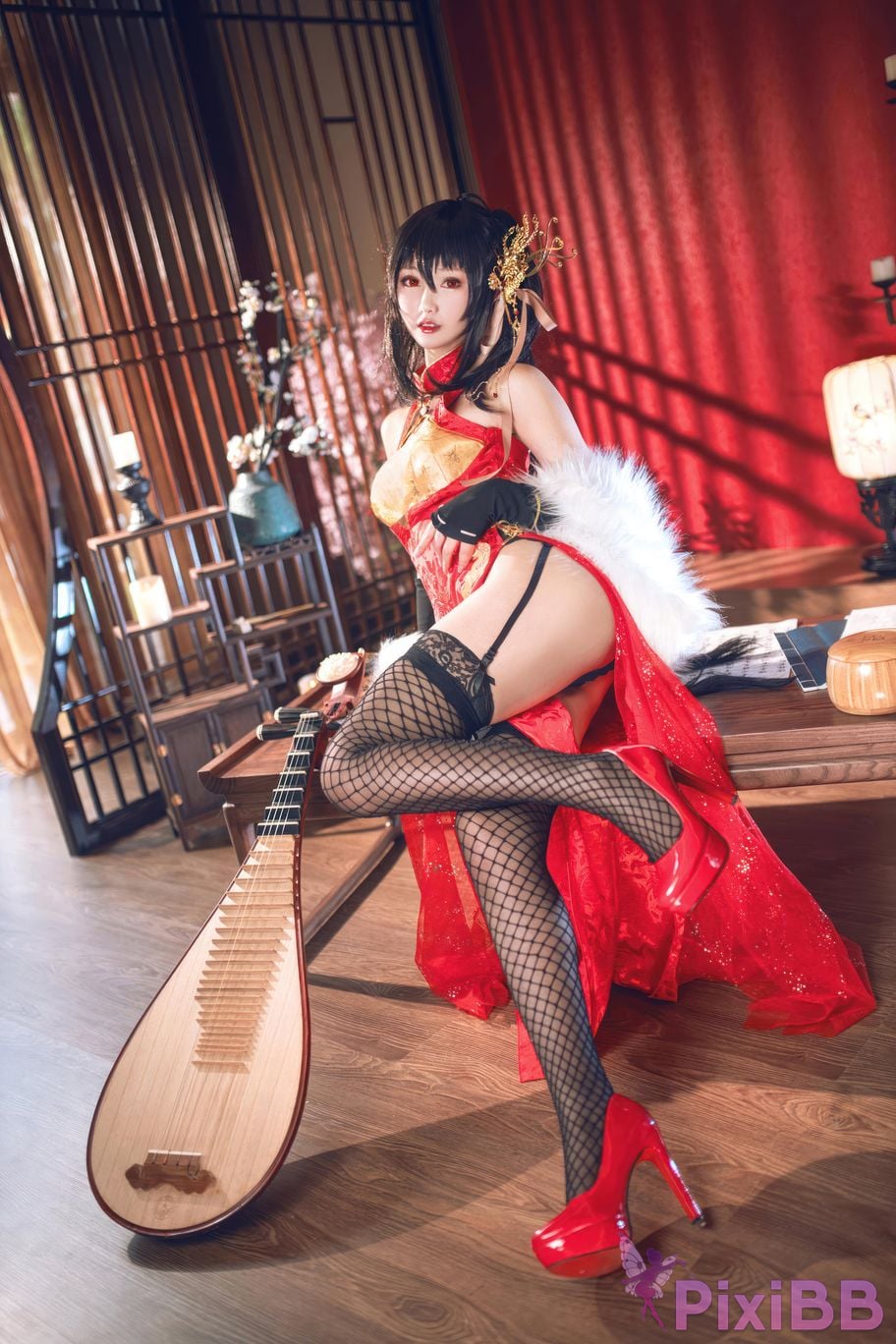 Cosplayer Mimi Hanyu azur lane Dafeng cheongsam PixiBB.COM 018