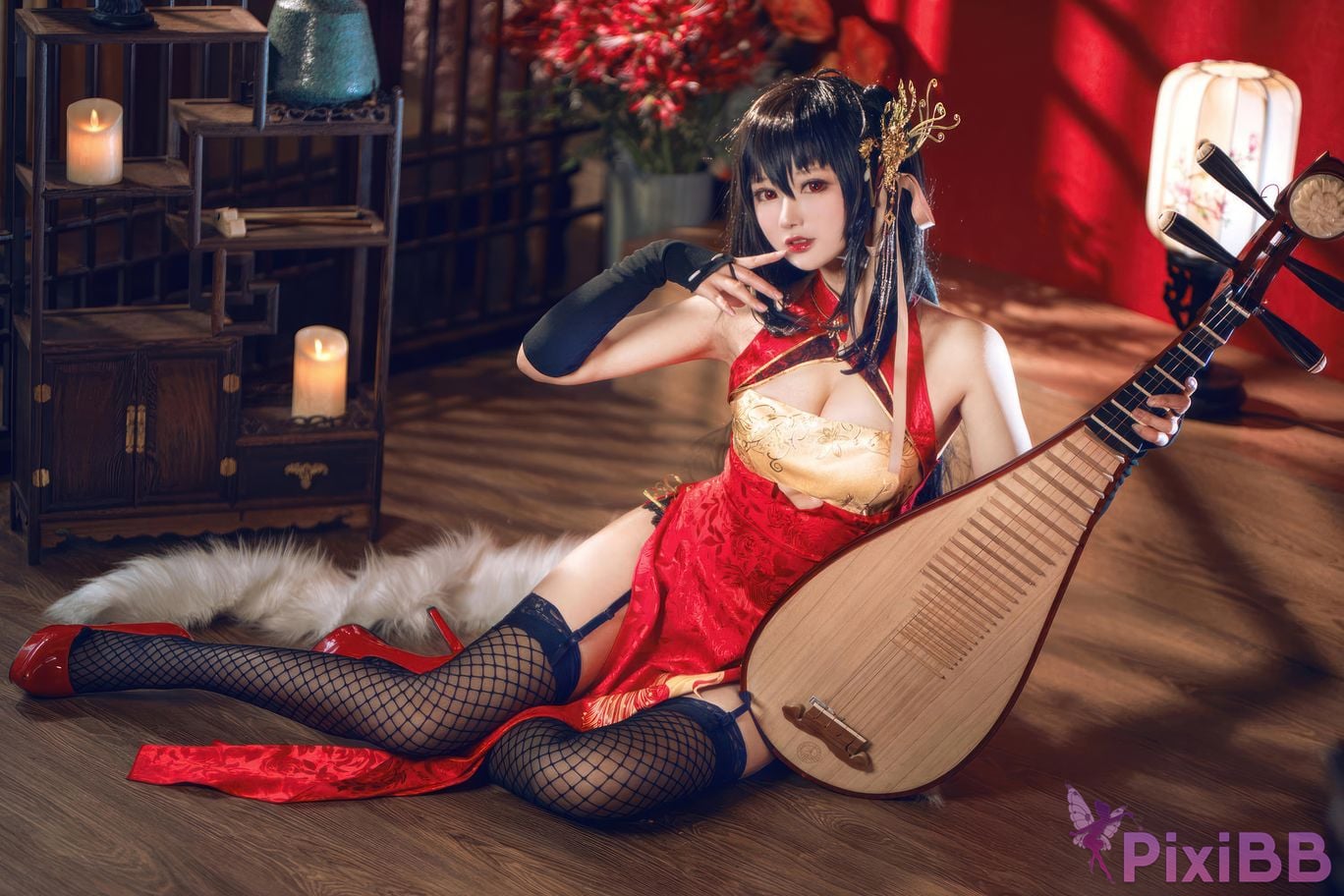 Cosplayer Mimi Hanyu azur lane Dafeng cheongsam PixiBB.COM 019
