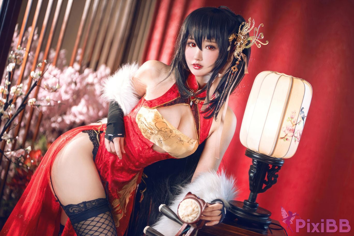 Cosplayer Mimi Hanyu azur lane Dafeng cheongsam PixiBB.COM 020