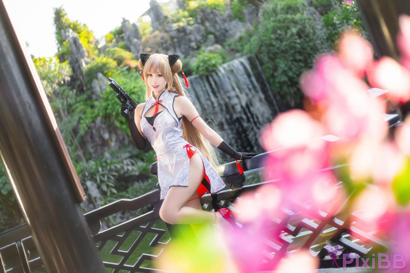 Cosplayer Mimi Hanyu girls frontline Mk23 Honey flower PixiBB.COM 013