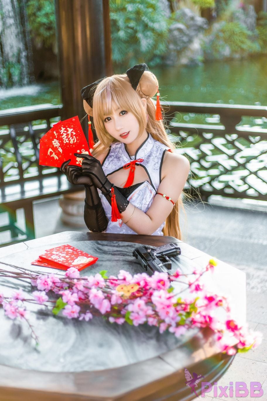 Cosplayer Mimi Hanyu girls frontline Mk23 Honey flower PixiBB.COM 014