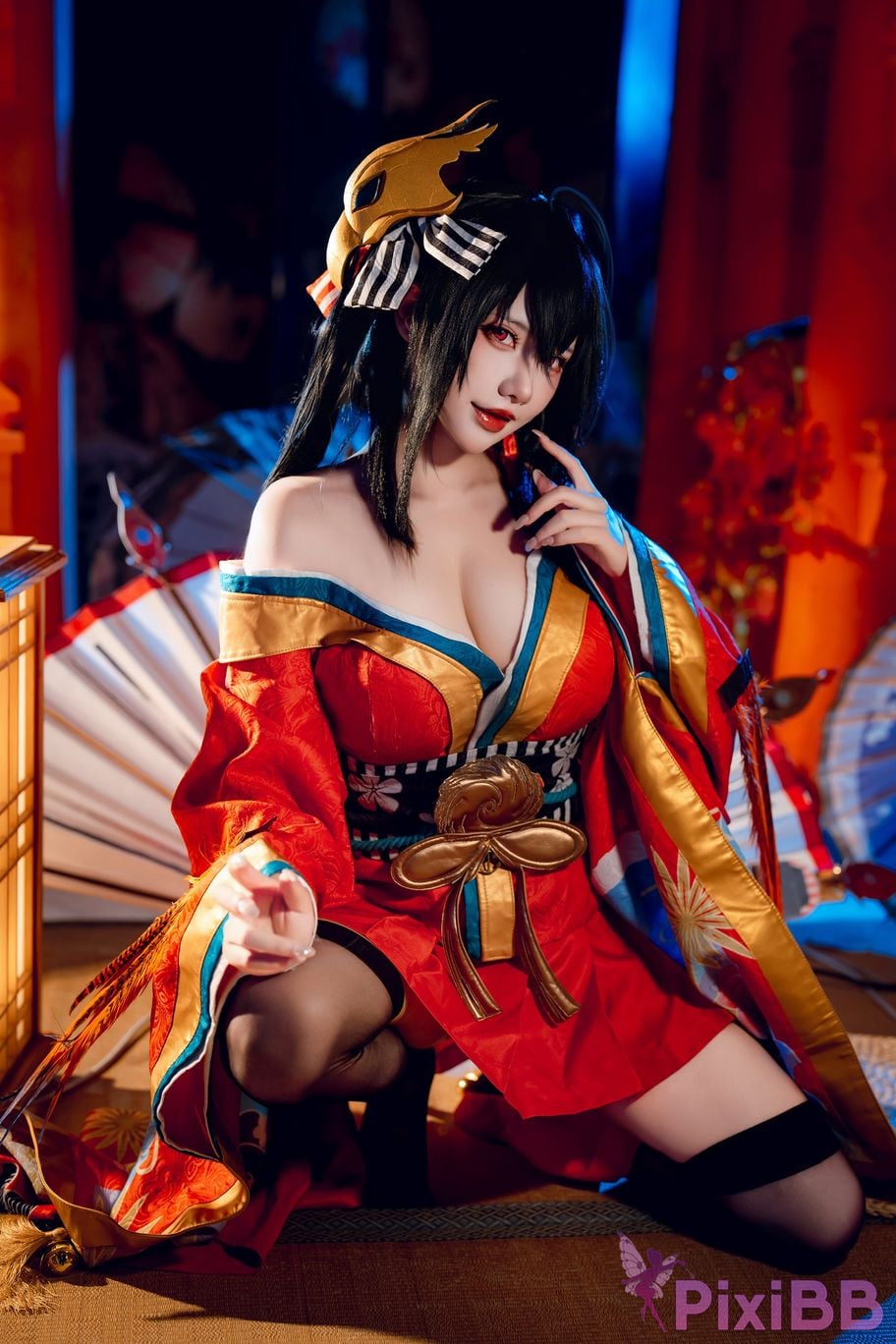 Cosplayer Is it a little bear Taiho kimono PixiBB.COM 001
