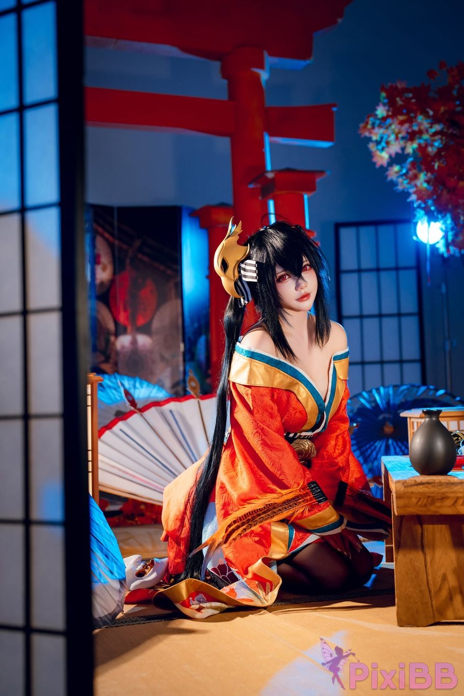 Cosplayer Is it a little bear Taiho kimono PixiBB.COM 018