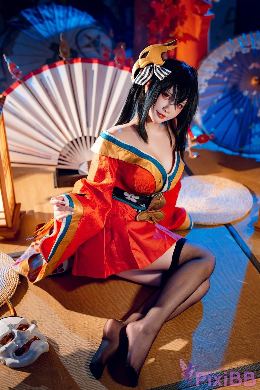 Cosplayer Is it a little bear Taiho kimono PixiBB.COM 019