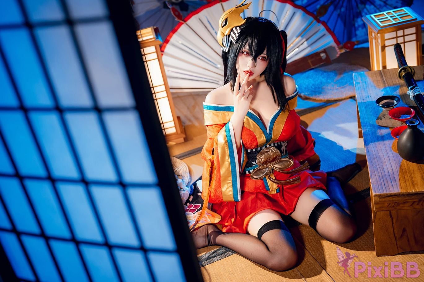 Cosplayer Is it a little bear Taiho kimono PixiBB.COM 025