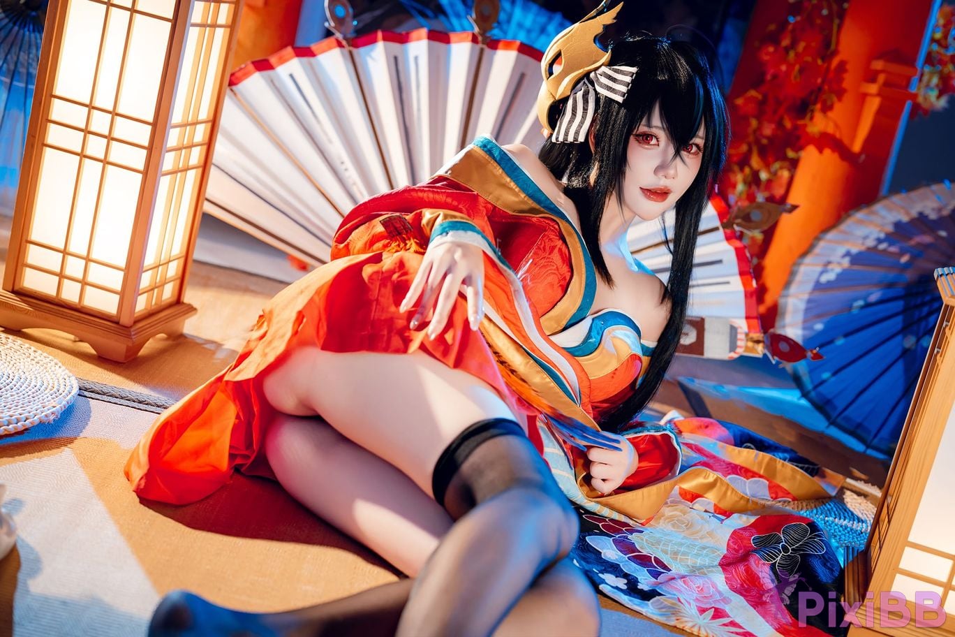 Cosplayer Is it a little bear Taiho kimono PixiBB.COM 026