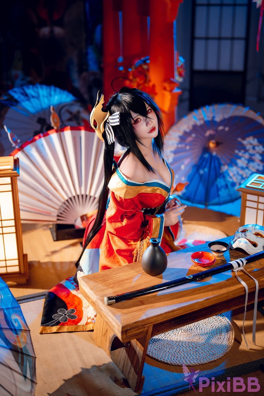 Cosplayer Is it a little bear Taiho kimono PixiBB.COM 032