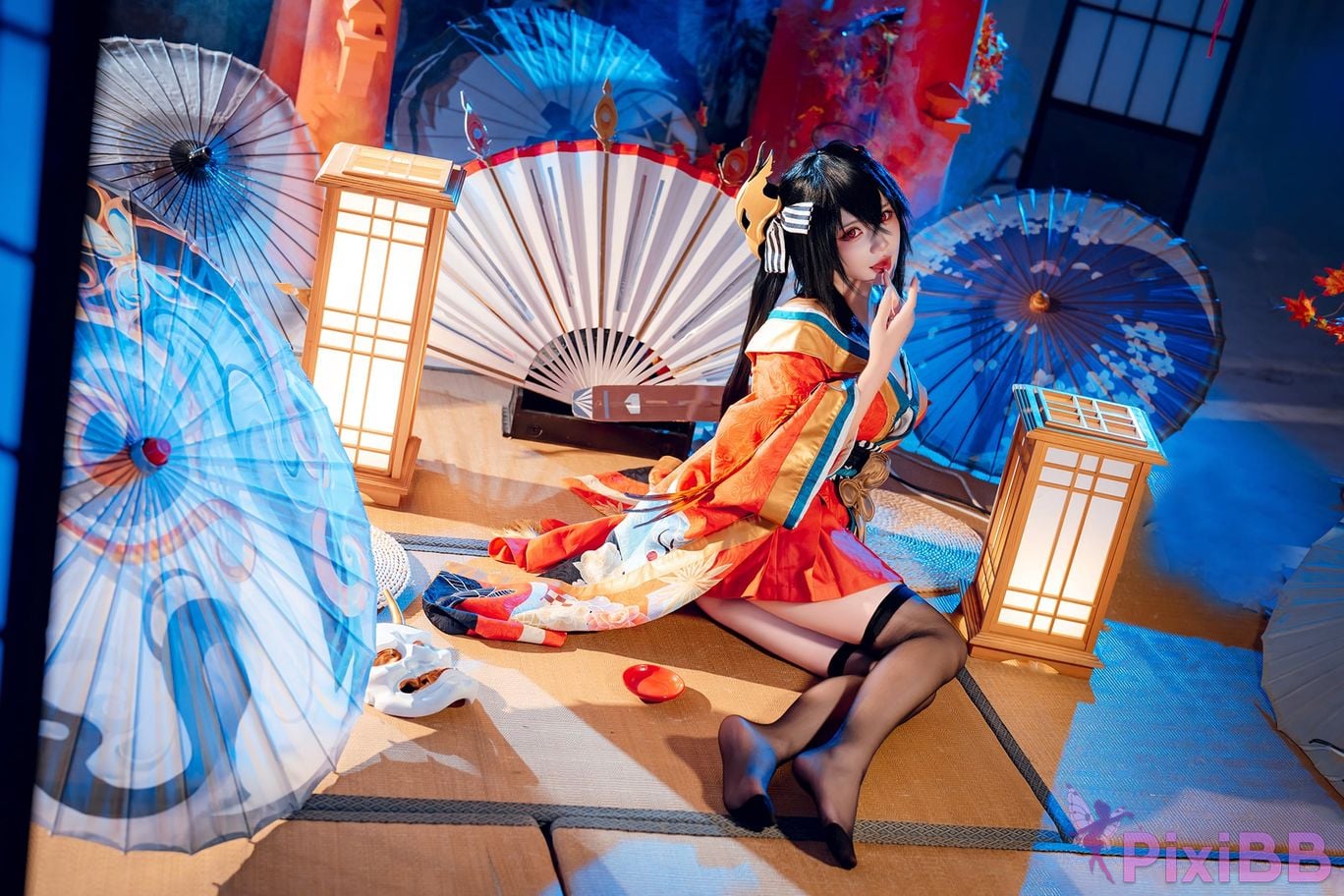 Cosplayer Is it a little bear Taiho kimono PixiBB.COM 039