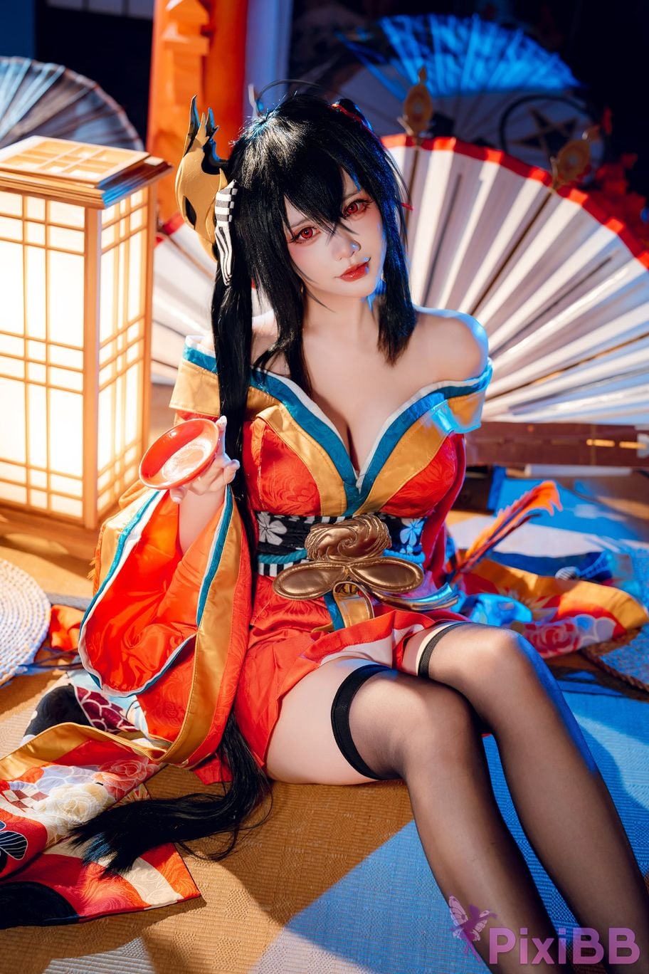 Cosplayer Is it a little bear Taiho kimono PixiBB.COM 041