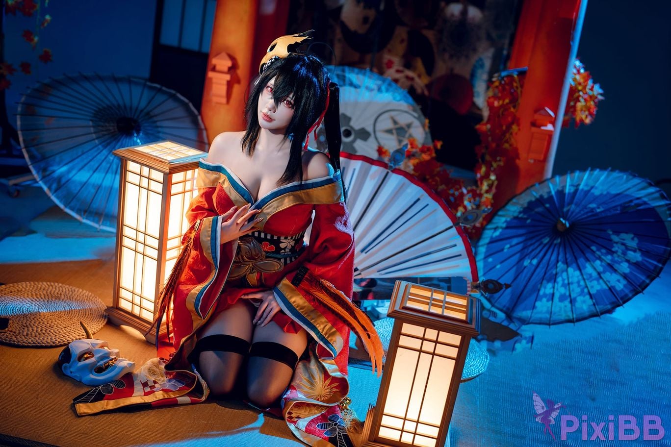 Cosplayer Is it a little bear Taiho kimono PixiBB.COM 048