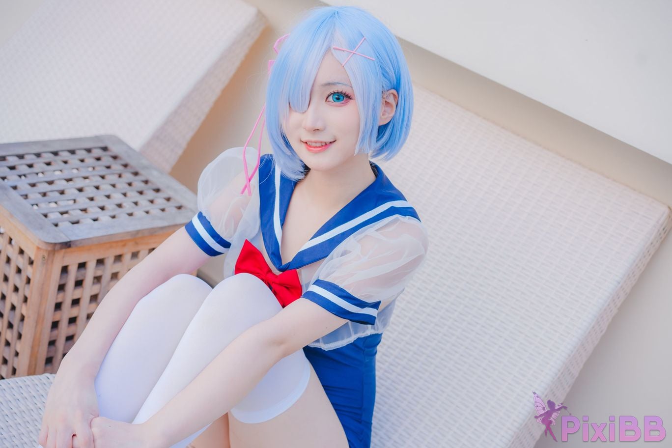Cosplay Youmeko Rem Swimsuit PixiBB.COM 002