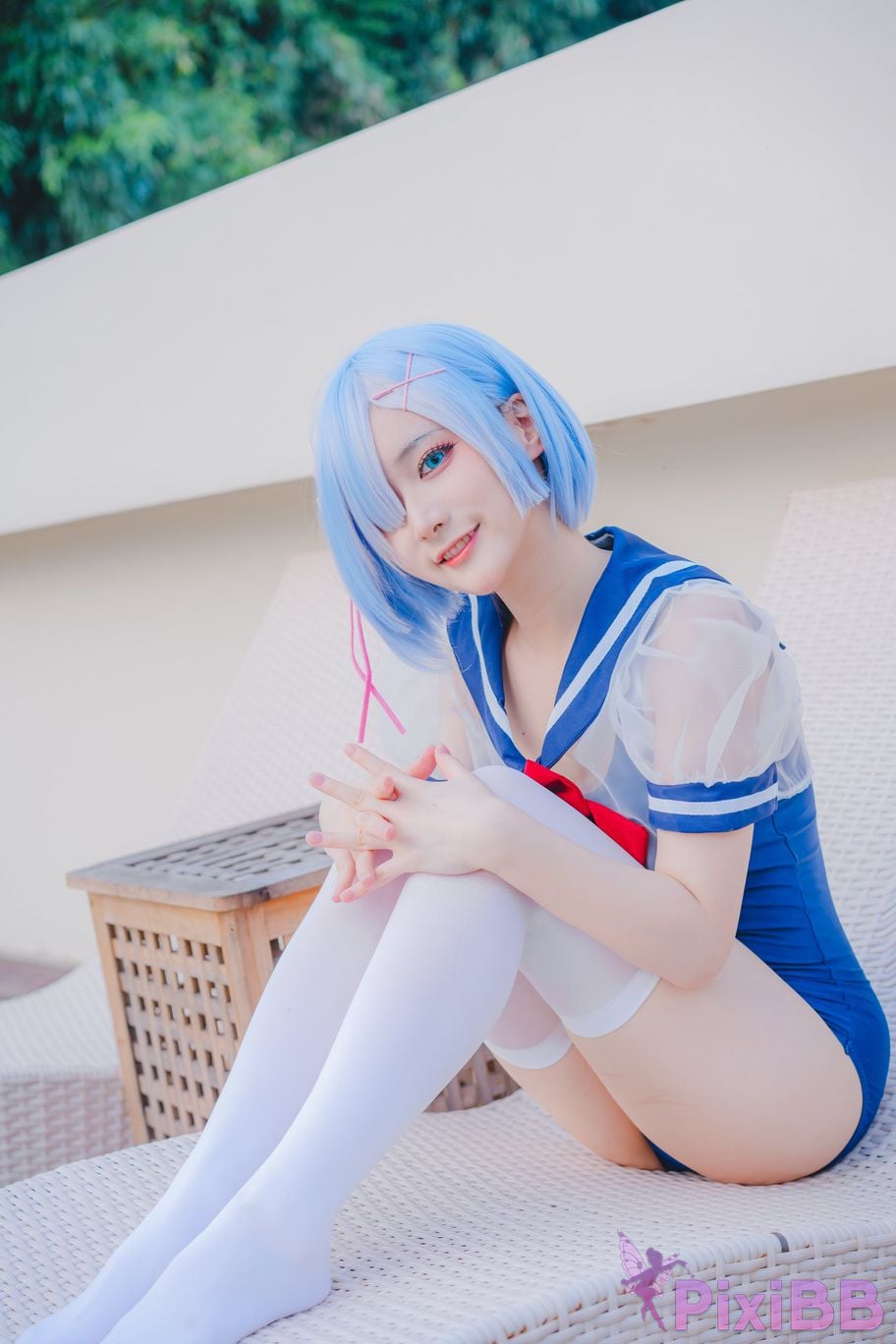 Cosplay Youmeko Rem Swimsuit PixiBB.COM 013