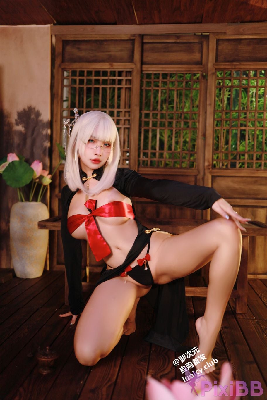 Cosplayer Mumu Momo shen ye yu cha shi you ren zhang gui PixiBB.COM 034